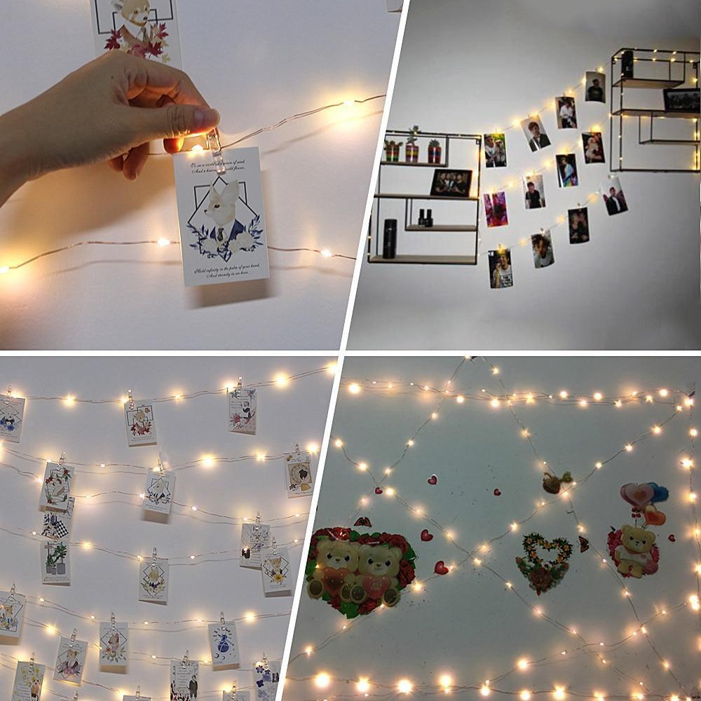 Strung - LED Fairy Light String with Photo Clips - Nordic Side - modern-pieces