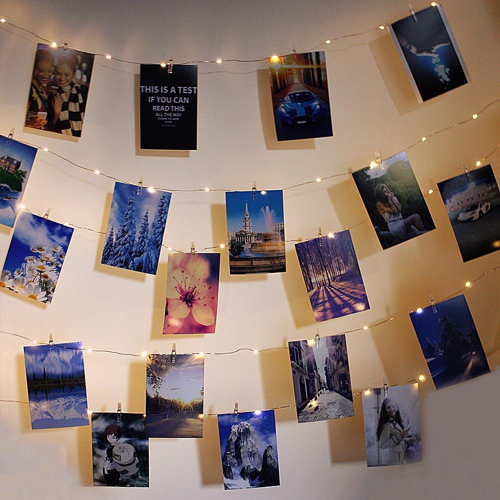 Strung - LED Fairy Light String with Photo Clips - Nordic Side - modern-pieces