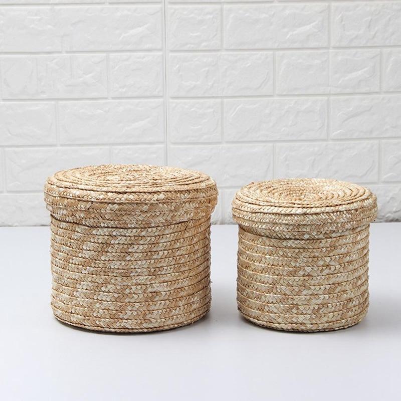 Kade - 3 Piece Handmade Straw Basket Organizer - Nordic Side - 02-07, modern-farmhouse