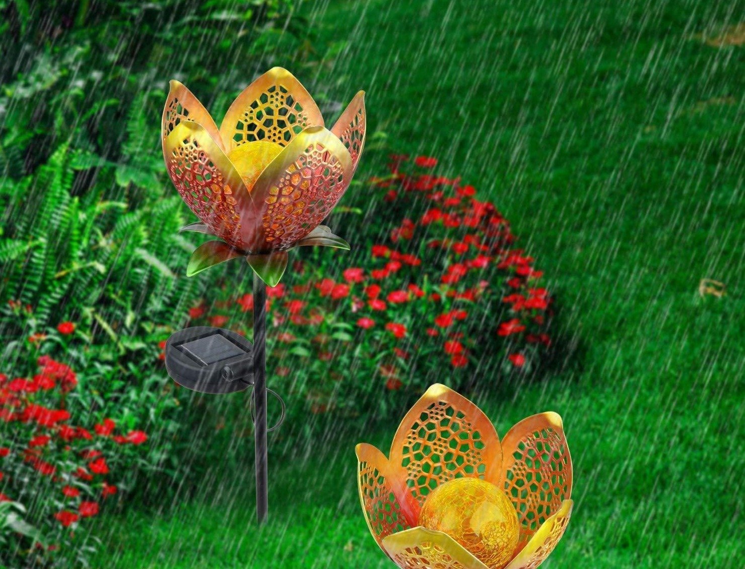 Solar Powered Flower Stake Garden Light - Nordic Side - 04-25, modern-lighting, modern-pieces