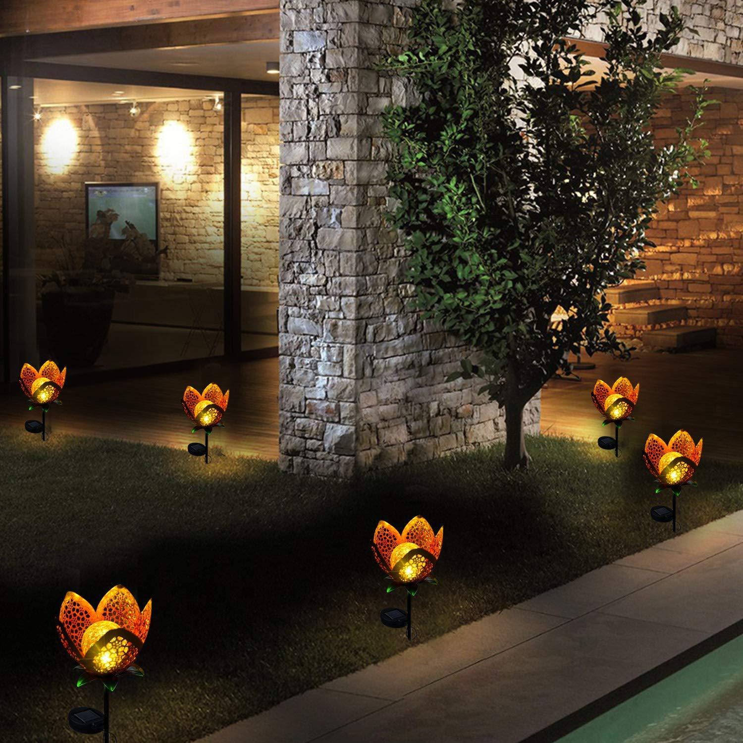 Solar Powered Flower Stake Garden Light - Nordic Side - 04-25, modern-lighting, modern-pieces