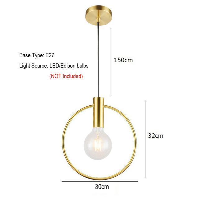 Gold Ring Pendant Light - Nordic Side - 