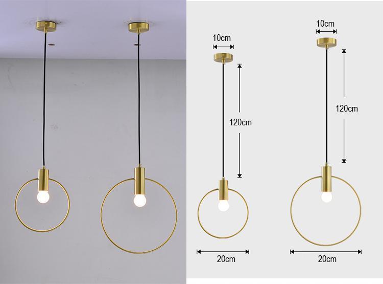 Gold Ring Pendant Light - Nordic Side - 