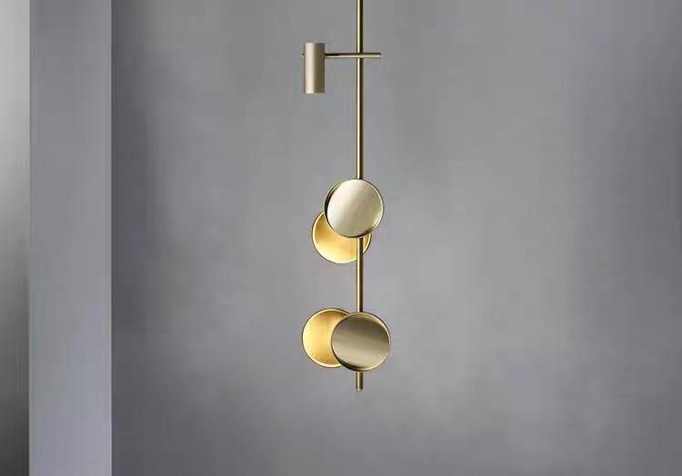 Minimal Golden Dot & Black Line Light - Nordic Side - 