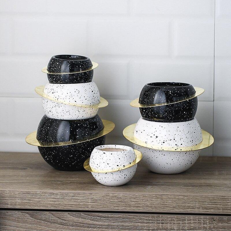 3Pcs Set Planet Ceramic Vase - Nordic Side - 