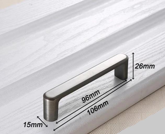 Decker - Contemporaneous Matte Finish Kitchen Cabinet Handle - Nordic Side - 02-12, modern-pieces