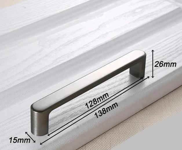 Decker - Contemporaneous Matte Finish Kitchen Cabinet Handle - Nordic Side - 02-12, modern-pieces