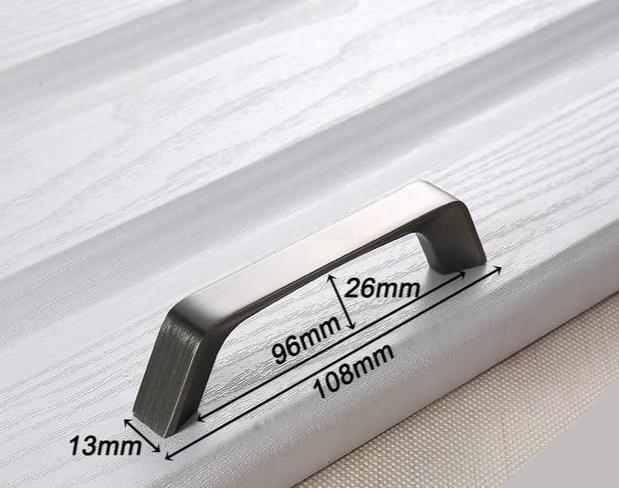 Decker - Contemporaneous Matte Finish Kitchen Cabinet Handle - Nordic Side - 02-12, modern-pieces