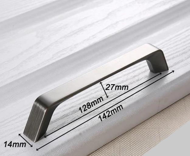 Decker - Contemporaneous Matte Finish Kitchen Cabinet Handle - Nordic Side - 02-12, modern-pieces