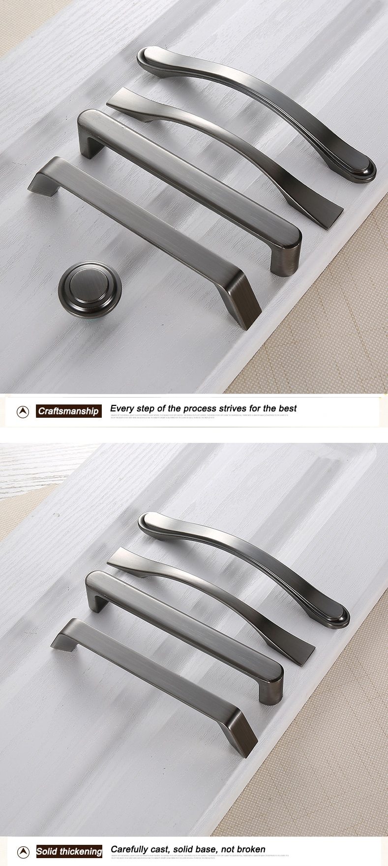 Decker - Contemporaneous Matte Finish Kitchen Cabinet Handle - Nordic Side - 02-12, modern-pieces