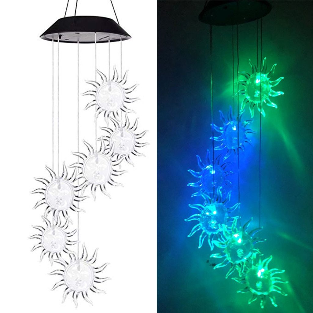 LED Solar Powered Wind Chime Lights - Nordic Side - 