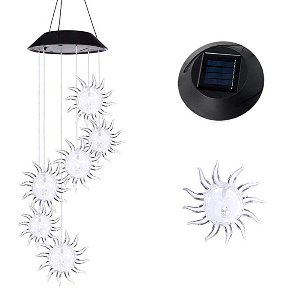 LED Solar Powered Wind Chime Lights - Nordic Side - 