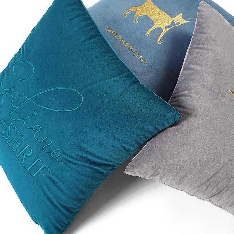 Modern Embroidery Cushion Cover - Nordic Side - 