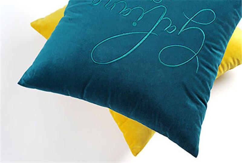 Modern Embroidery Cushion Cover - Nordic Side - 