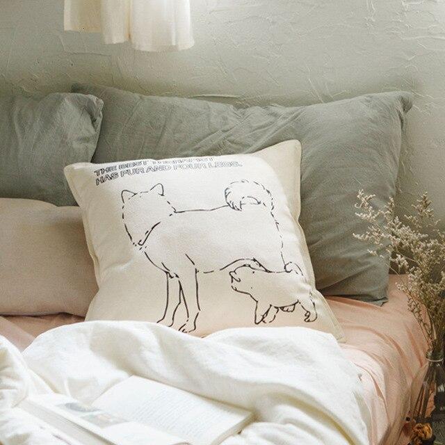 Puppy Printed Cushion Cover - Nordic Side - 