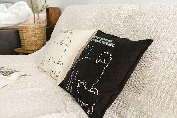 Puppy Printed Cushion Cover - Nordic Side - 