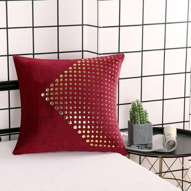 Velvet Cushion Cover with Rivets - Nordic Side - 