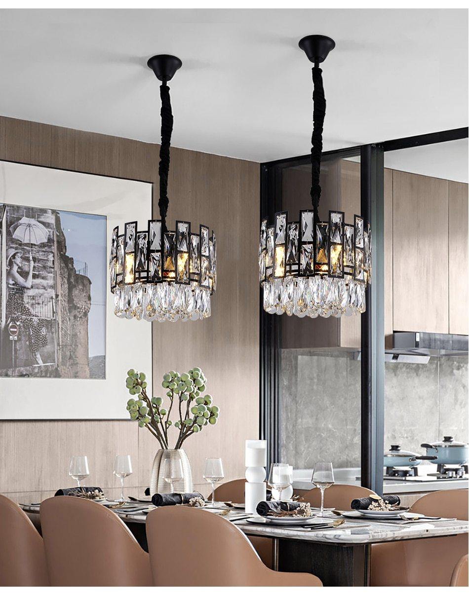 Mimis' Pendant - Nordic Side - black, chandelier, crystal, pendant