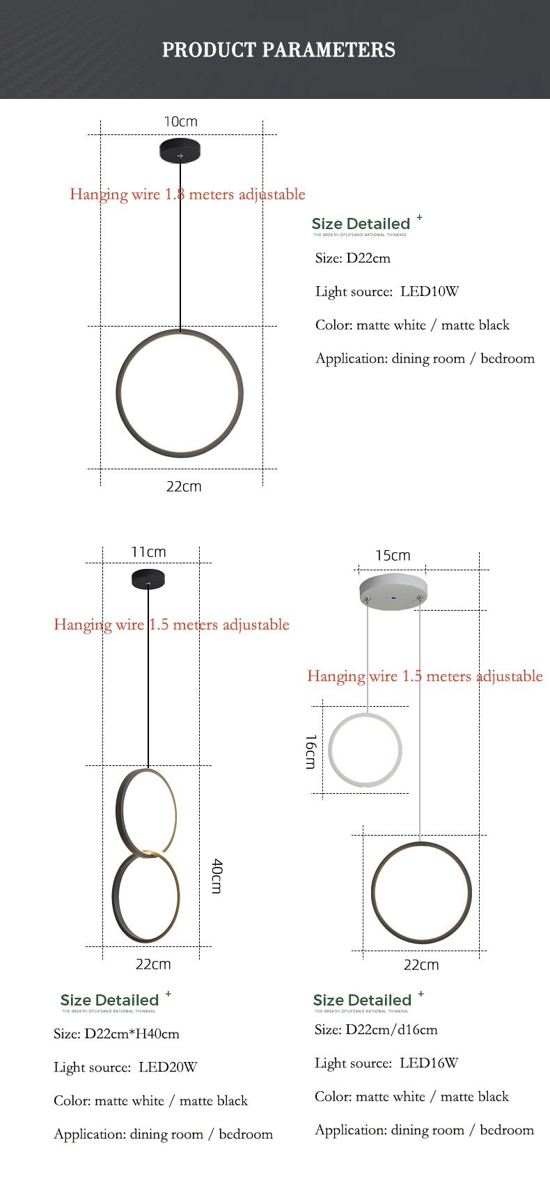 Kavita - Circular LED Hanging Light - Nordic Side - 5-22, feed-cl1-lights-over-80-dollars