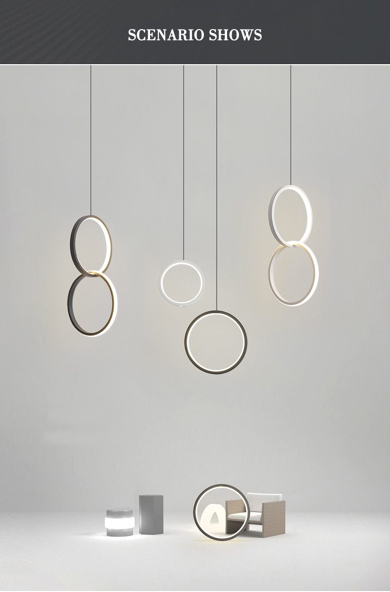 Kavita - Circular LED Hanging Light - Nordic Side - 5-22, feed-cl1-lights-over-80-dollars