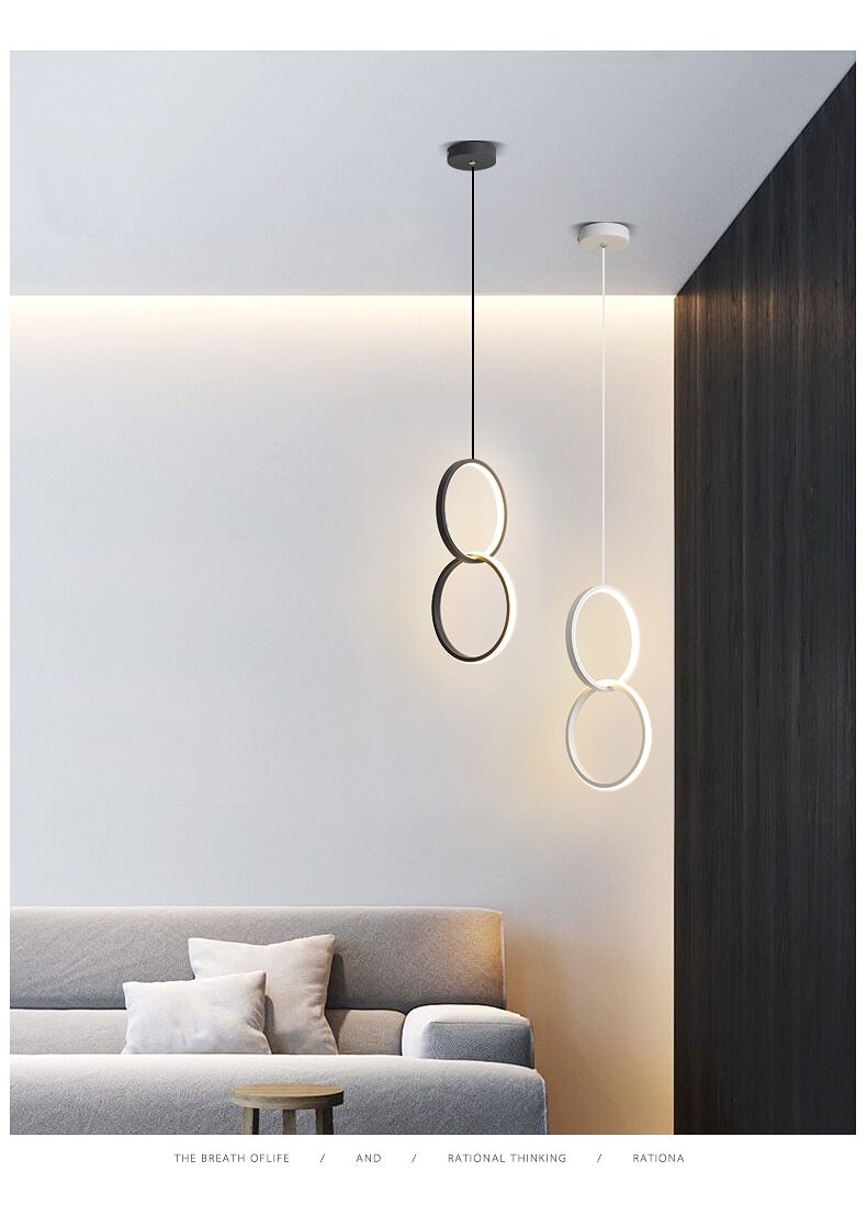 Kavita - Circular LED Hanging Light - Nordic Side - 5-22, feed-cl1-lights-over-80-dollars