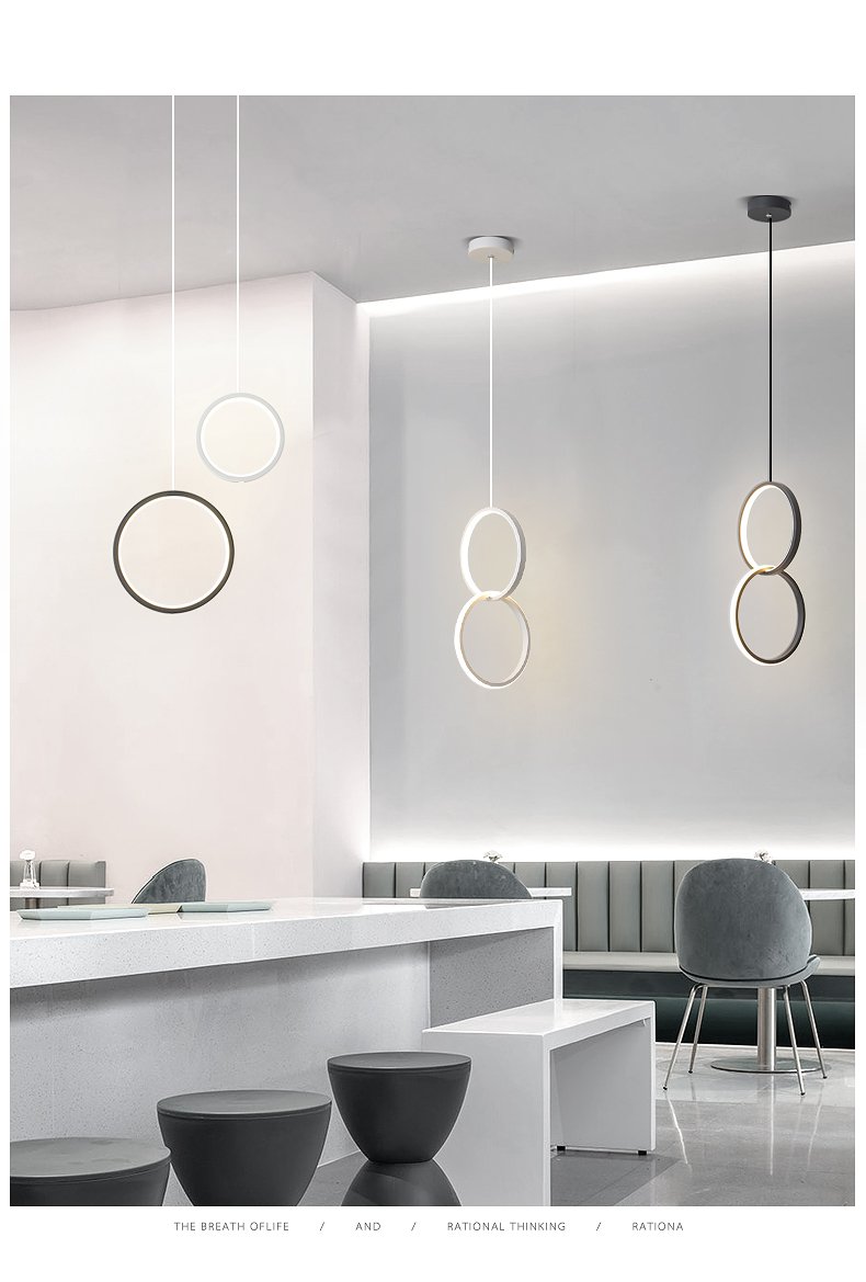 Kavita - Circular LED Hanging Light - Nordic Side - 5-22, feed-cl1-lights-over-80-dollars