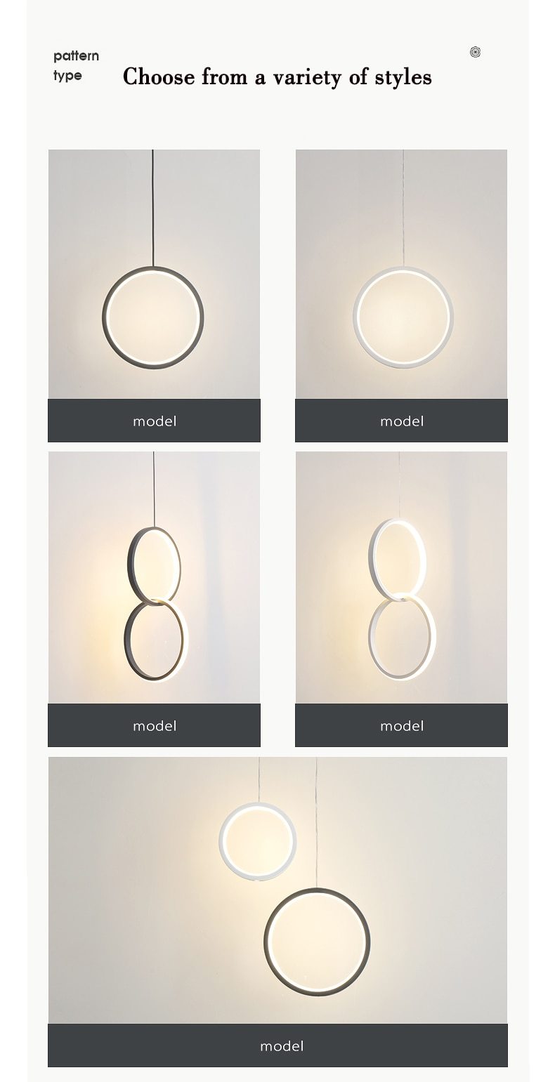 Kavita - Circular LED Hanging Light - Nordic Side - 5-22, feed-cl1-lights-over-80-dollars