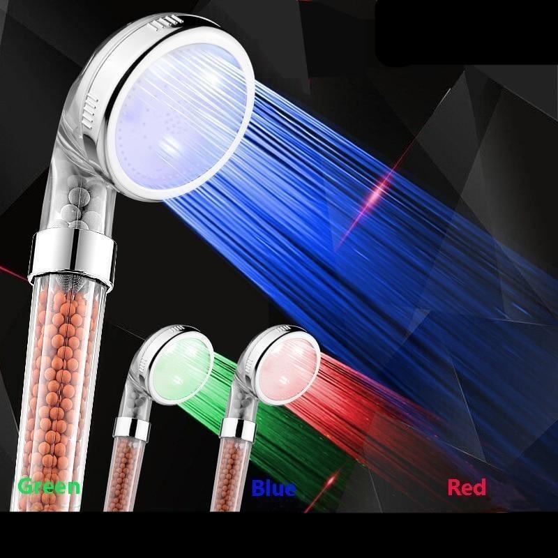 3 Color LED Temperature Sensor Shower Head - Nordic Side - 03-28