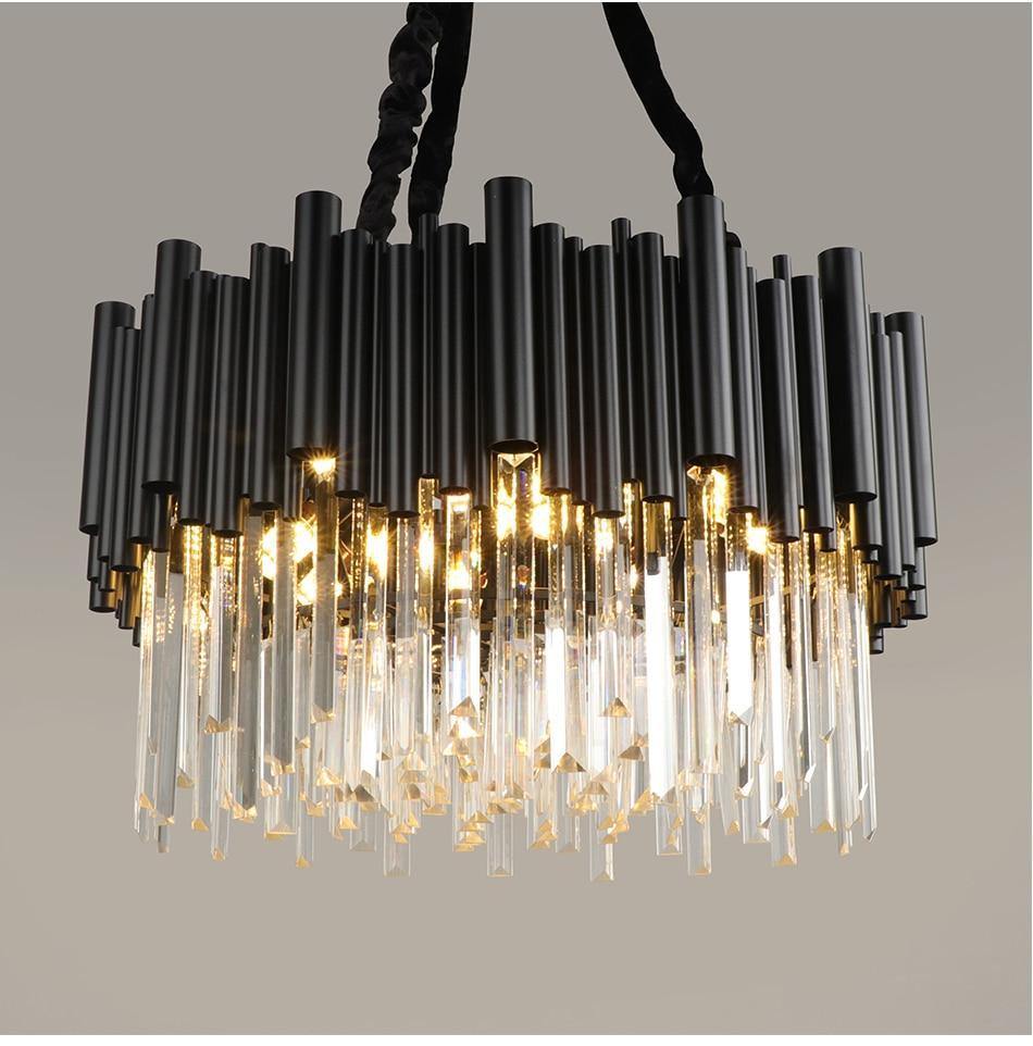 Black Wyvern Chandelier - Nordic Side - black, chandelier, crystal, pendant