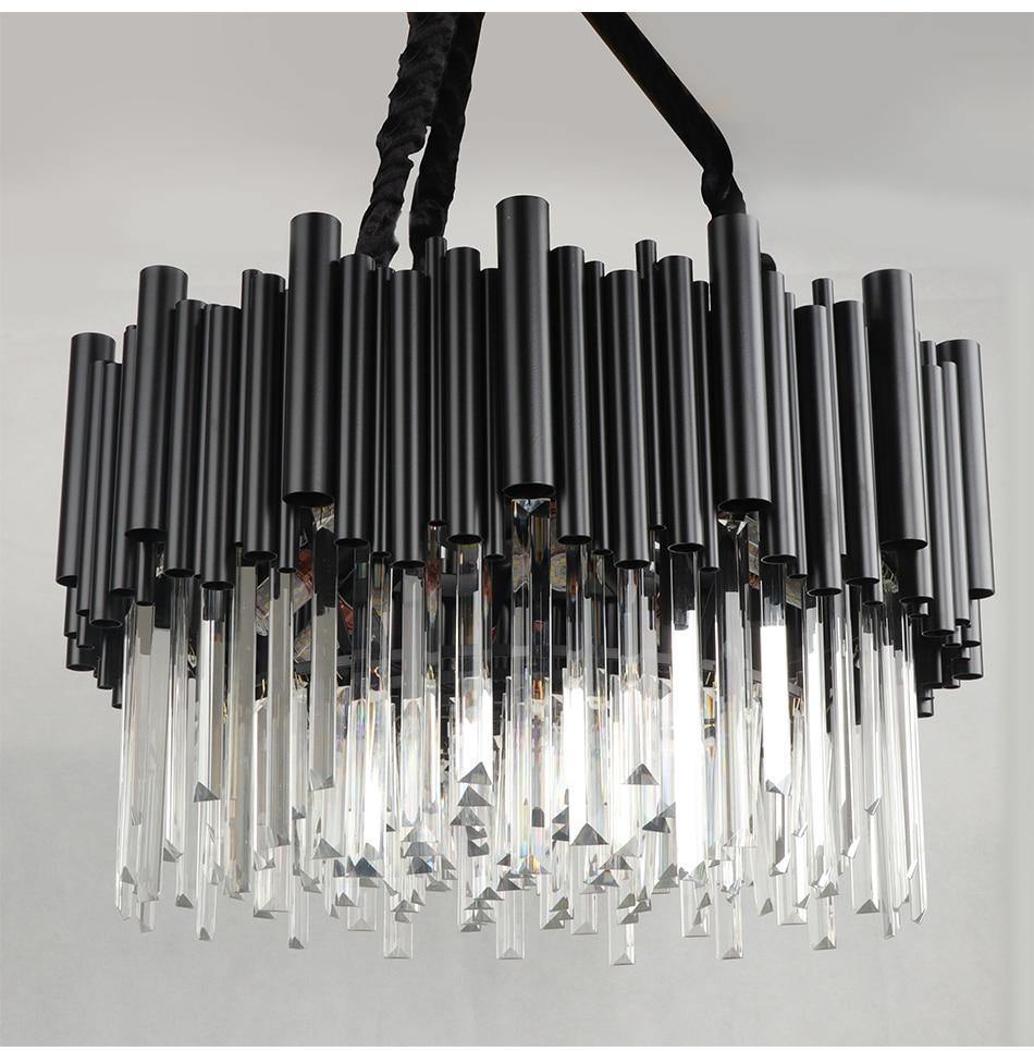 Black Wyvern Chandelier - Nordic Side - black, chandelier, crystal, pendant