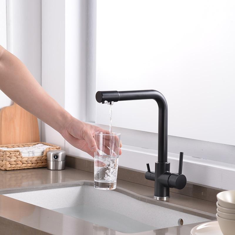 Cott - Modern 3 in 1 Kitchen Faucet - Nordic Side - 03-15