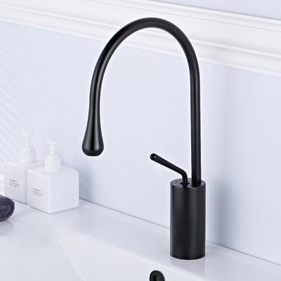 Raffeto - Brass Crane Bathroom Faucet - Nordic Side - 03-12, modern-pieces