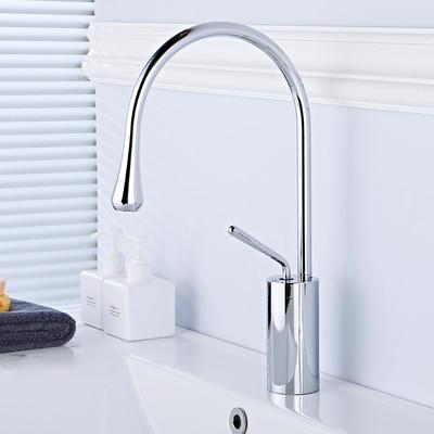 Raffeto - Brass Crane Bathroom Faucet - Nordic Side - 03-12, modern-pieces