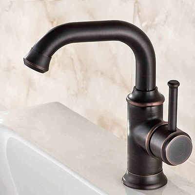 Anaia - Vintage Style Brass Bathroom Faucet - Nordic Side - 03-19, modern-farmhouse