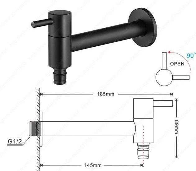 Linus - Chrome Wall Mounted Bathroom Faucet - Nordic Side - 03-27, modern-pieces