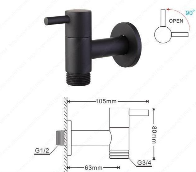 Linus - Chrome Wall Mounted Bathroom Faucet - Nordic Side - 03-27, modern-pieces