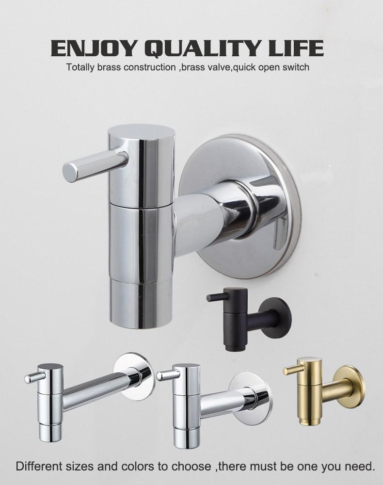 Linus - Chrome Wall Mounted Bathroom Faucet - Nordic Side - 03-27, modern-pieces