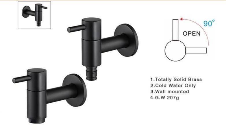 Linus - Chrome Wall Mounted Bathroom Faucet - Nordic Side - 03-27, modern-pieces