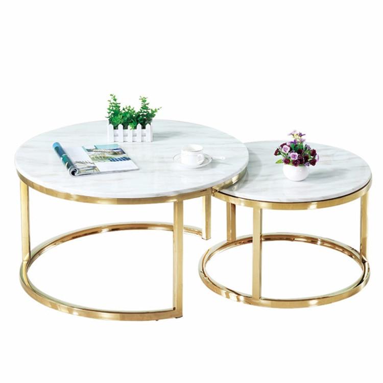 Eero - Nordic Marble Texture Round Coffee Tables - Nordic Side - 05-03, feed-cl0-over-80-dollars, feed-cl1-furniture, modern-furniture