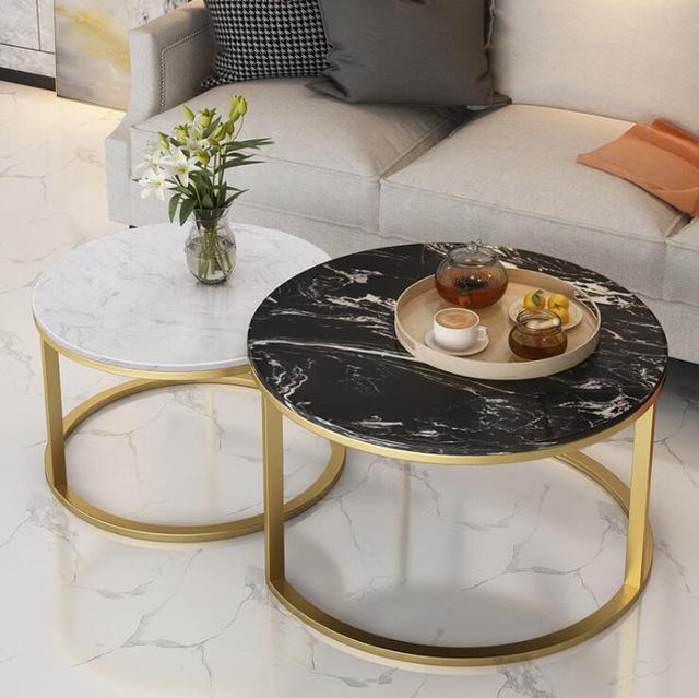 Eero - Nordic Marble Texture Round Coffee Tables