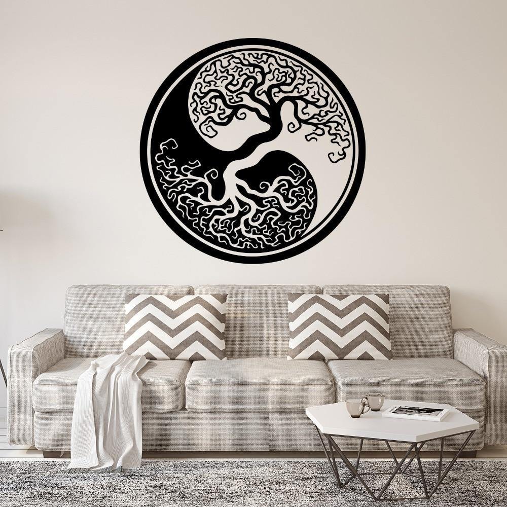 Tree Of Life - Yin & Yang Wall Decal - Nordic Side - decal, tree of life