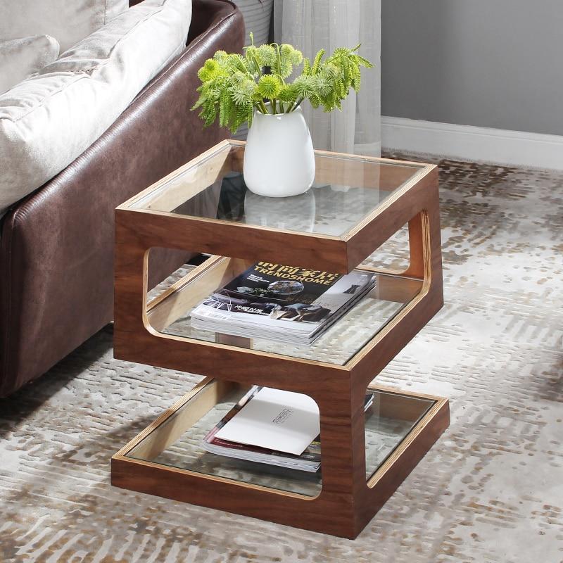 Thierry - Three Tier Walnut End Table - Nordic Side - 05-02, feed-cl0-over-80-dollars, feed-cl1-furniture, modern-furniture