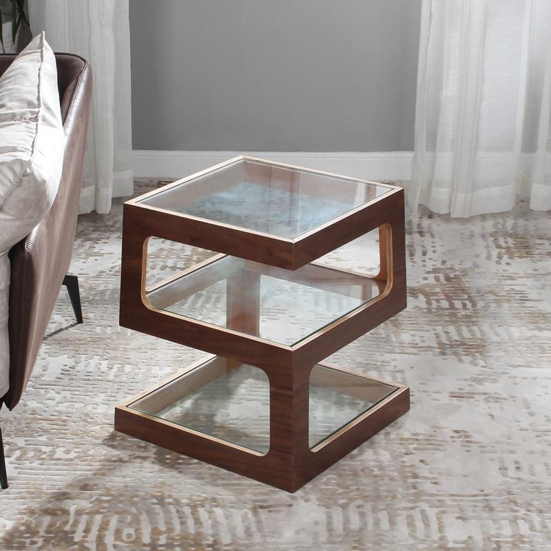 Thierry - Three Tier Walnut End Table - Nordic Side - 05-02, feed-cl0-over-80-dollars, feed-cl1-furniture, modern-furniture