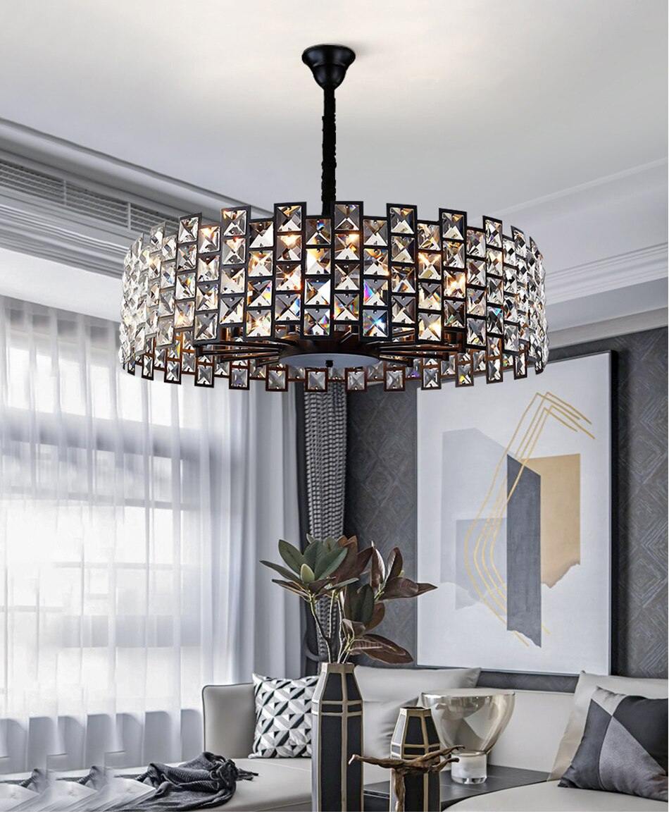 Mimis' Tetrad - Nordic Side - black, Chandelier, crystal, pendant