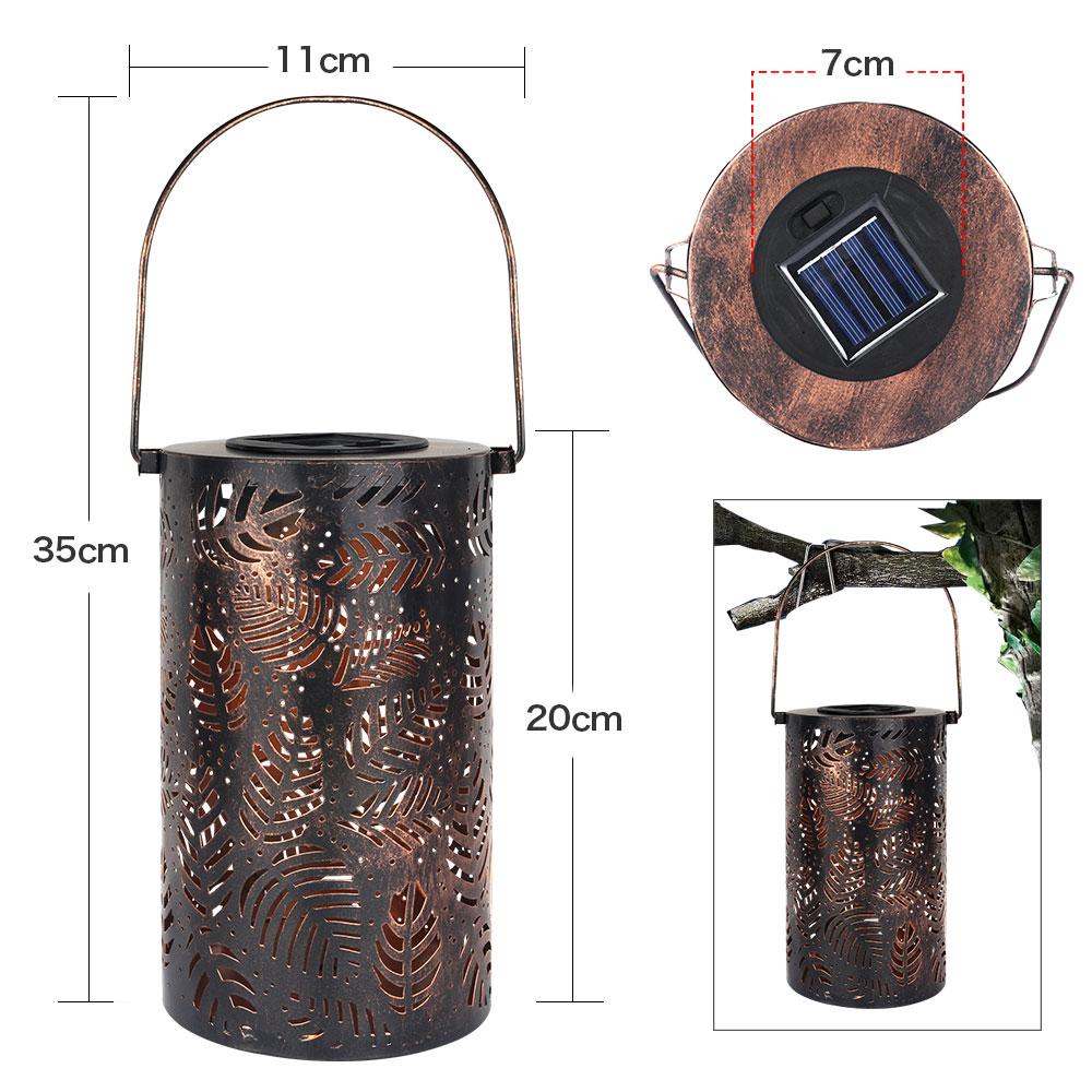 Mateo - Leaf Pattern Shadow Cast Lantern - Nordic Side - 06-23