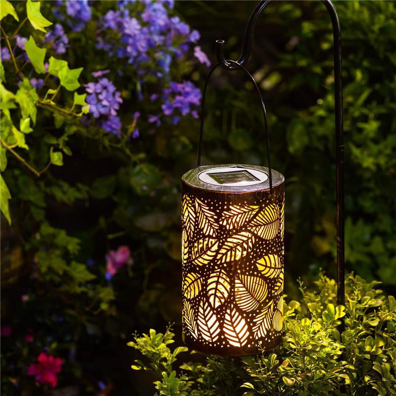 Mateo - Leaf Pattern Shadow Cast Lantern - Nordic Side - 06-23