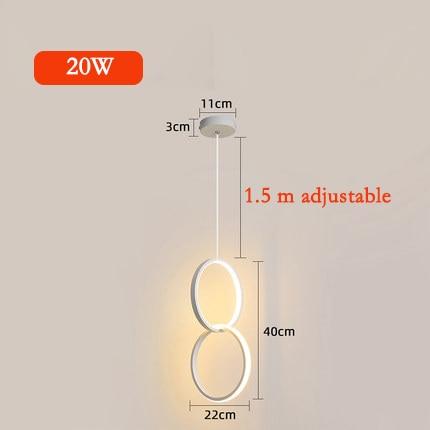 Kavita - Circular LED Hanging Light - Nordic Side - 5-22, feed-cl1-lights-over-80-dollars