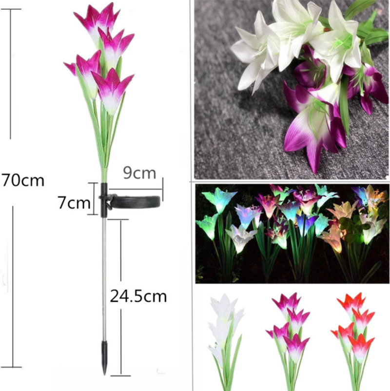 Artificial Lilies LED Garden Lights - Nordic Side - 