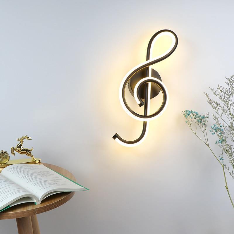 Treble Clef Wall Light - Nordic Side - light, music, treble clef