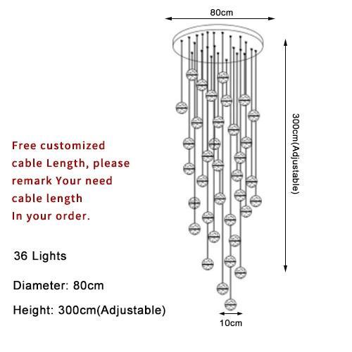 Yoogee Staircase Chandelier - Nordic Side - 